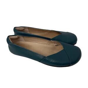 Xero Phoenix Leather Shoes Womens 7 Teal Barefoot Minimalist Ballet Flats